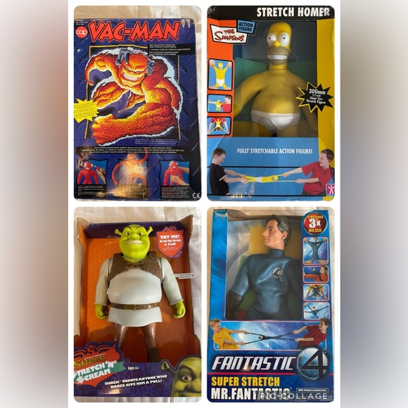 Lot of 4 vintage unique classic stretch doll action figures! - Picture 1 of 3